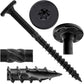 #15 Black Wafer Head Structural Lag Screws. Used for Log Construction, Timber Framing, Laminated Beams and Pole Barns Among Other Uses. T-30 Torx/Star Drive