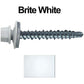 #10 x 1-1/2" Mini Driller Sheet Metal Roofing Screw - Hex Washer Head -  Self starting metal to wood siding screws. EPDM washer. Colored head.