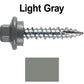 10 x 1" - STAINLESS HEX / ZINC Sheet Metal Roof Screw. Self starting metal to wood siding screws. EPDM washer. Colored head.