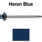 10 x 2” Stainless Steel Mini Driller Sheet Metal Roofing Screw - Hex Washer Cap - Self starting metal to wood siding screws - EPDM washer. Colored head.