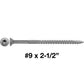 #9 Silver Star Stainless Steel Wood Screw Torx/Star Drive Head - Grade 300 Series Stainless Steel Torx/Star Drive Wood Screws