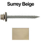 #9 x 2" Stainless Steel Metal Roofing Screws - Hex Washer Head - Self-Piercing (SP) tip metal to wood. EPDM washer. Colored head.