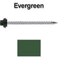 10 X 3“ HI-LO Zinc Aluminum Cap Metal Roofing Screws - Hex Washer Head - Self starting/self tapping - EPDM washer. Colored head.
