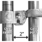 Chain Link Fence Gate Latch Collar - 1-5/8" Galvanized Steel - Fork Latch Hanger (CLEARANCE)