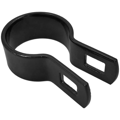BLACK Powder Coated Chain Link Brace Band Brace Band for Chain Link Fence - Attach Top Rail to a Terminal Post, Corner Fence Post, End Fence Post, Gate Fence Post or Gate Frame