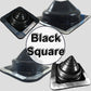 BLACK SQUARE BASE COMBO PIPE FLASHING BOOT:  EPDM Square Base Flexible Pipe Flashing