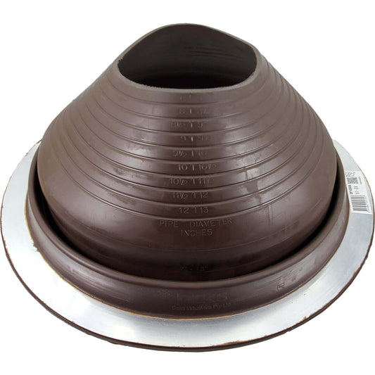 #8 Brown Dektite Round Base Pipe Flashing - DF108BN - Case of 4 (CLEARANCE)