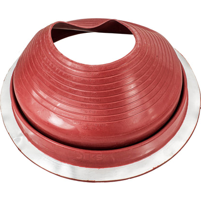 #8 Bright Red Dektite Round Base Pipe Flashing - DF108BR - Case of 7 (CLEARANCE)
