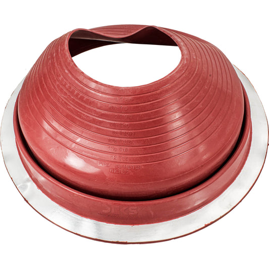 #8 Bright Red Dektite Round Base Pipe Flashing - DF108BR - Case of 7 (CLEARANCE)