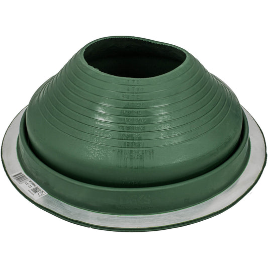 #8 Dark Green Dektite Round Base Pipe Flashing - DF108DG - Case of 5 (CLEARANCE)