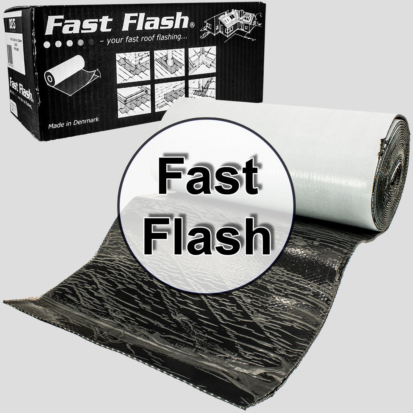 Dektite Self-adhesive Fast Flash Flashing For Most Roofing Materials - 11" x 16 Feet Polymer Roll And 22" x 16 Feet Polymer Roll