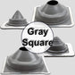 GRAY Square Base EPDM Flexible Pipe Flashing