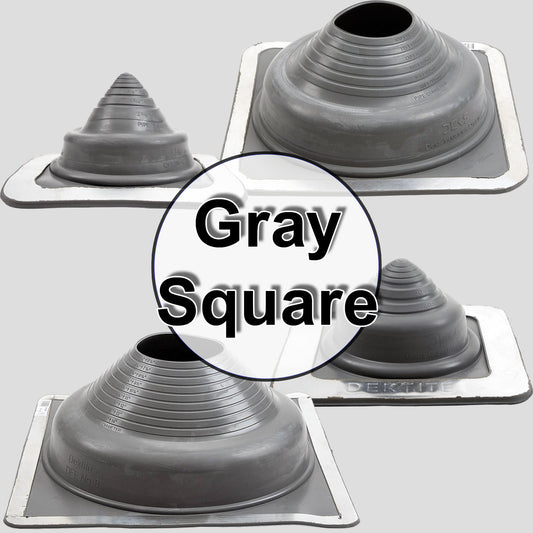 GRAY Square Base EPDM Flexible Pipe Flashing