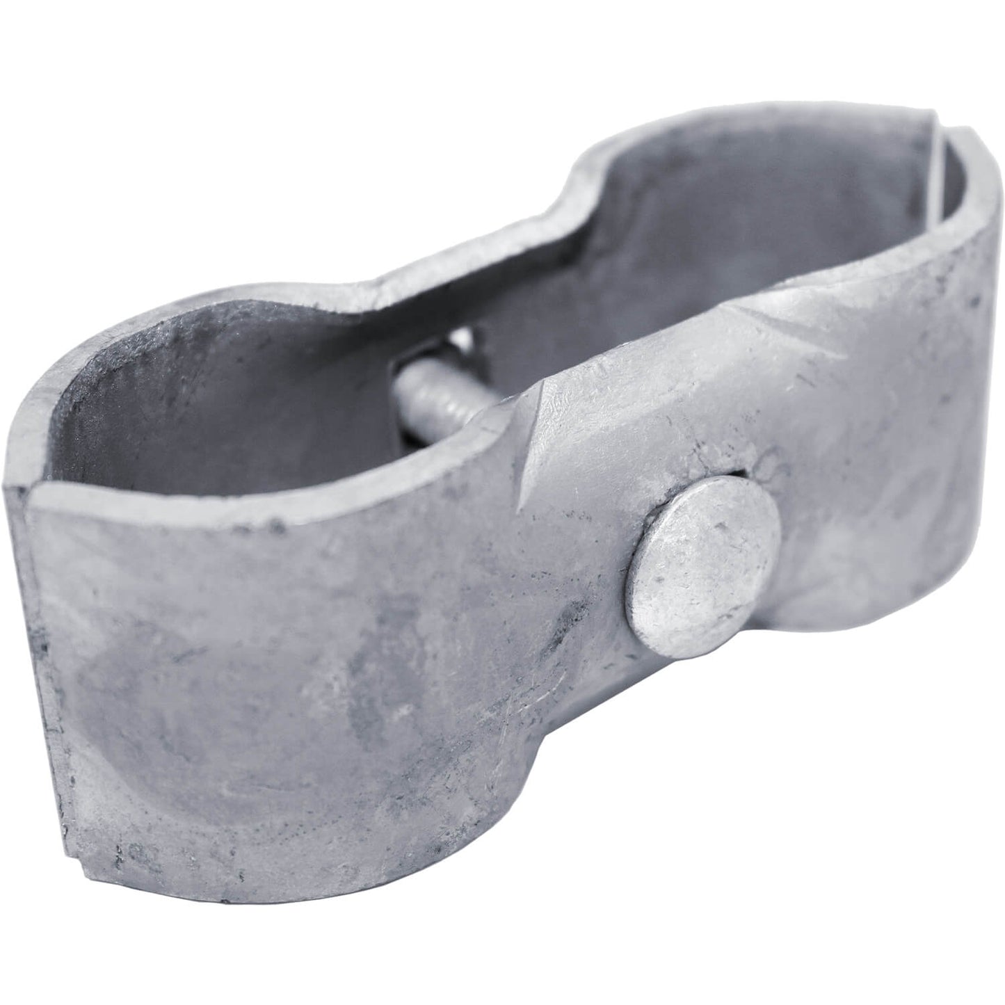 Galvanized Chain Link Fence Panel Clamps with Bolts & Nuts - Saddle Clamps for Dog Kennels & Temporary Fencing