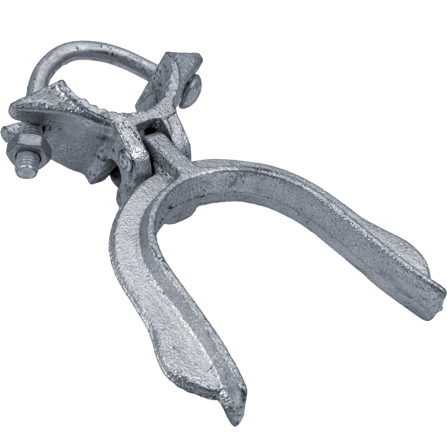 Chain Link Fence Gate Fork Latch - Commercial Heavy Duty - Malleable - Galvanized Gate Latch With Hole for Padlock