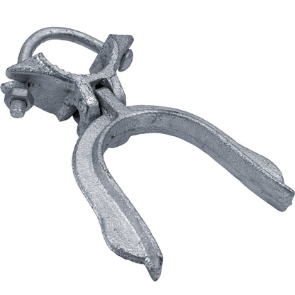 Chain Link Fence Gate Fork Latch - Commercial Heavy Duty - Malleable - Galvanized Gate Latch With Hole for Padlock