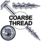 #7 Coarse Thread Pocket Hole Torx/Star Head Screws - Torx/Star Drive Pocket Hole Screws for Cabinetry & Furniture. - T-20 Torx Screw Head