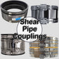 Stainless Steel Non-Shear with Gear Bands Coupler - Flexible With Shear Ring - Clay, Plastic, Copper, Steel or Lead to Clay, Plastic, Copper, Steel or Lead