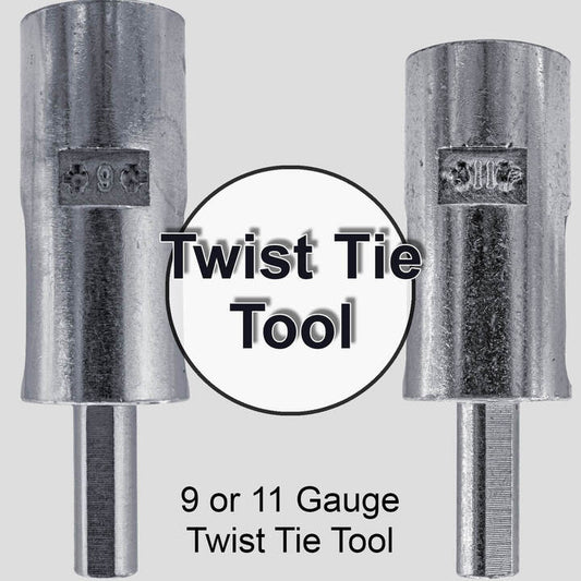 Twist Tie Tool for 9 and 11 Gauge Preformed Twist Tie Wires For Chain Link Fence Installation