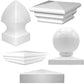 White Vinyl Post Caps – For 4" & 5" Vinyl Fence Posts
