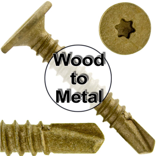 #10 Self Drilling Wafer Head Screws -  Wood to Metal - Self Tapping Star/Torx TEK Screw