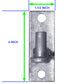 WALL MOUNT FLAT BACK Chain Link Fence Gate Hinge - 5/8 Hinge Pin