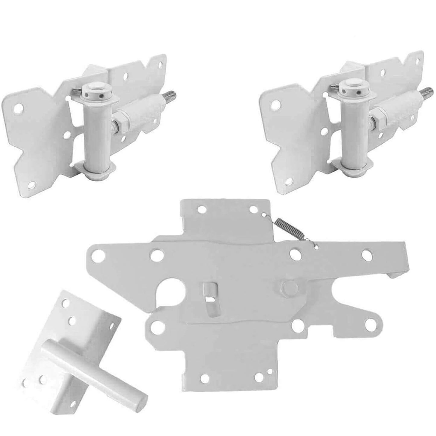 Vinyl Gate Kits in Standard and Self-Closing for Single and Double Gates. Choose from Black or White With or Without Drop Rods. Standard and Extended Gate Latches