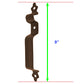 Bronze Western Style Wood Gate Handle - Heavy Duty Powder Coated Steel - 9" Pull with Mounting Screws (CLEARANCE)