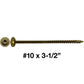 #10 Round Washer (Modified Truss) Head Screw Torx/Star Drive Head Wood Screw, Multipurpose Wood Screws for Construction, Cabinets and Furniture.