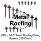 10 x 1-1/2" Metal ROOFING SCREWS - Hex Head Sheet Metal Roof Screw. Self starting metal to wood siding screws. EPDM washer (250 Count)