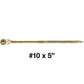 #10  (YTX) Yellow Zinc Coated General Purpose Wood Screws. Torx/Star Drive Head - Multipurpose Torx/Star Drive Wood Screws
