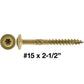 #15 Construction Lag Screw Exterior Coated Torx/Star Drive Heavy Duty Structural Lag Screw - Modified Truss Washer Head