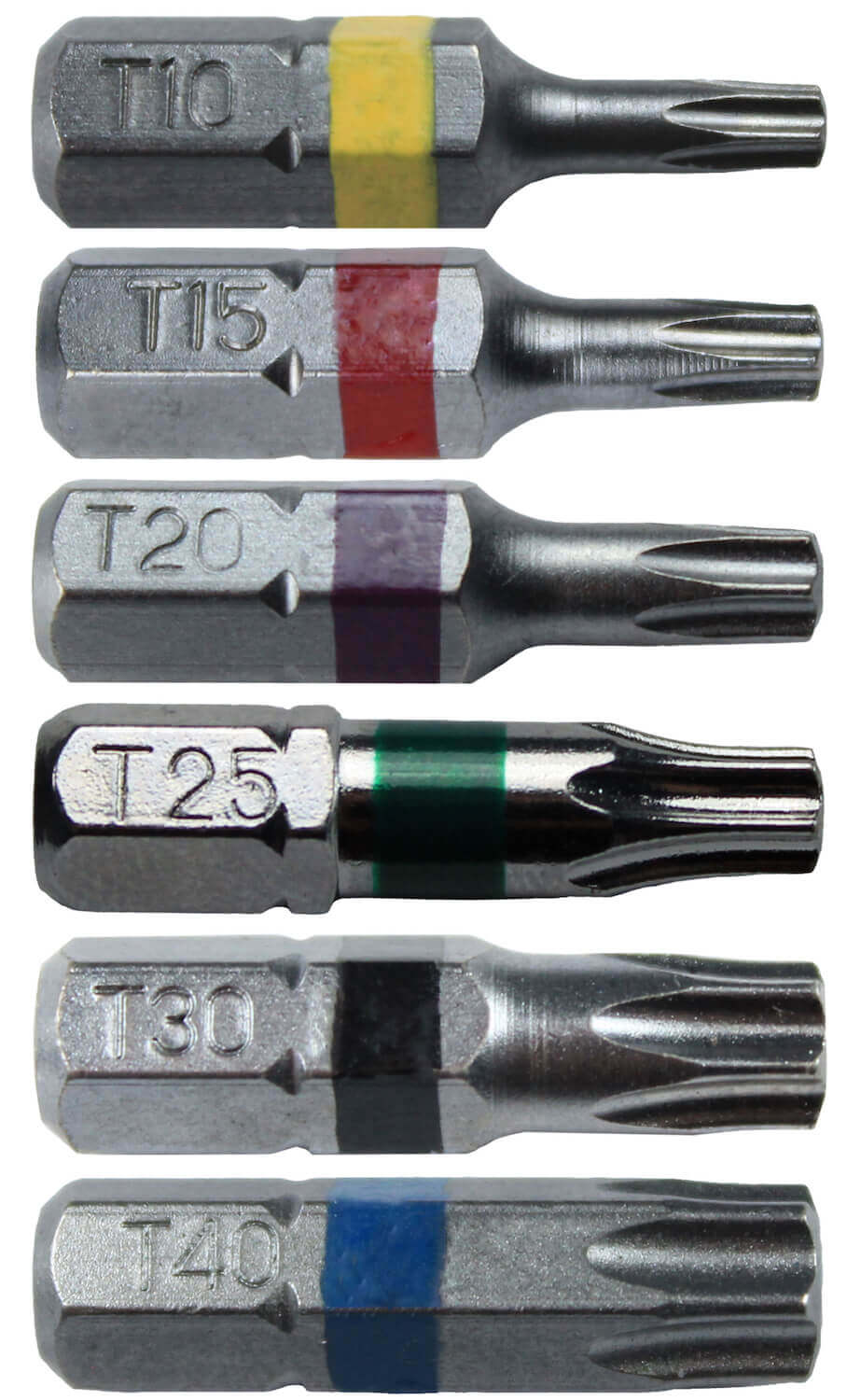 Torx Head Drill Bit Set (PREMIUM 12pc Set /w Storage Case) T6 - T55 Hex  Shank Ma