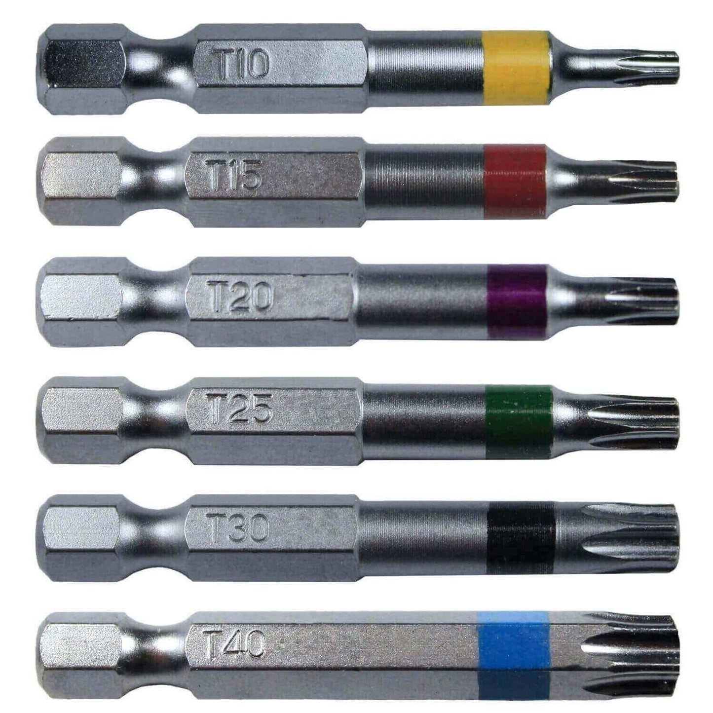 Torx/Star Driver Bit Sets. Quick Change Shanks in One and Two Inch Lengths