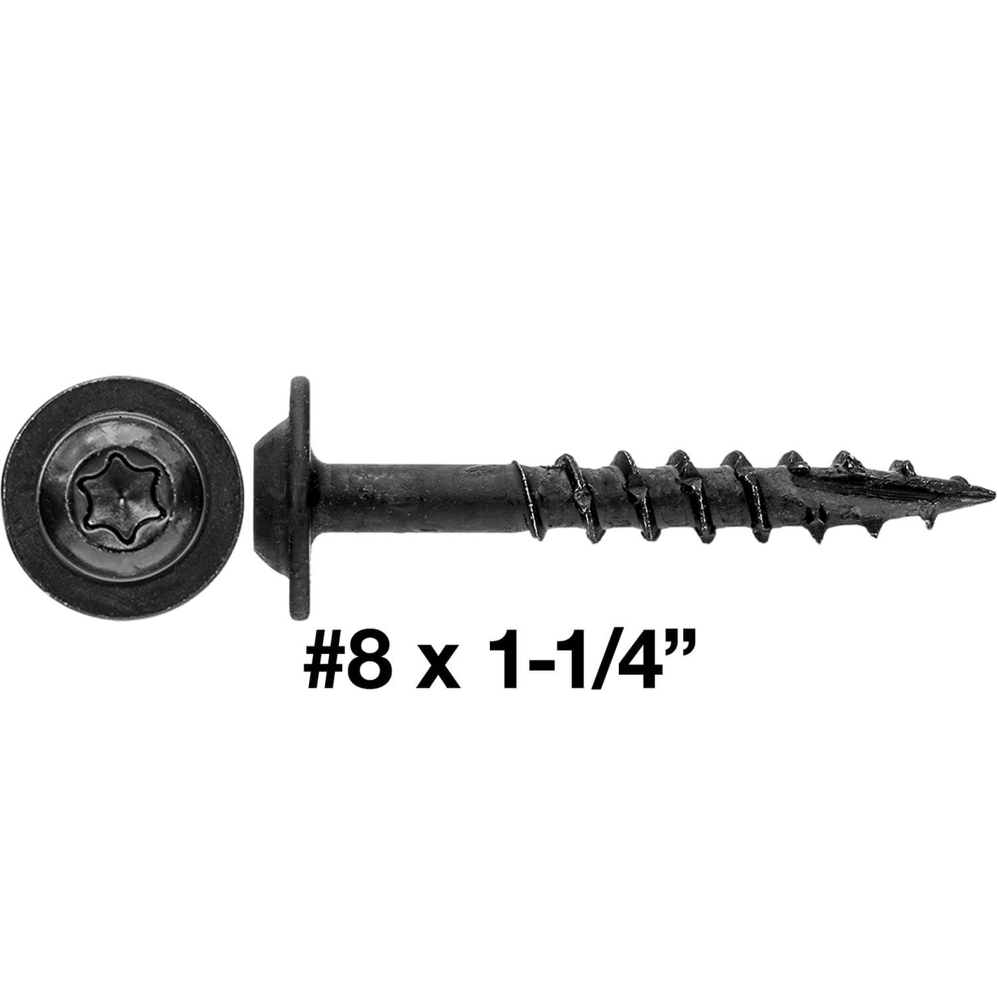 #8 Round Washer Head Truss Head Screw. Torx/Star Drive Head Wood Screws. Multipurpose Cabinet, Furniture, Siding and Trim and General Construction