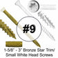 #9 Bronze Star WHITE TRIM HEAD Wood Screw Torx/Star Drive Head- Multipurpose Exterior Coated Torx/Star Drive Wood Screws