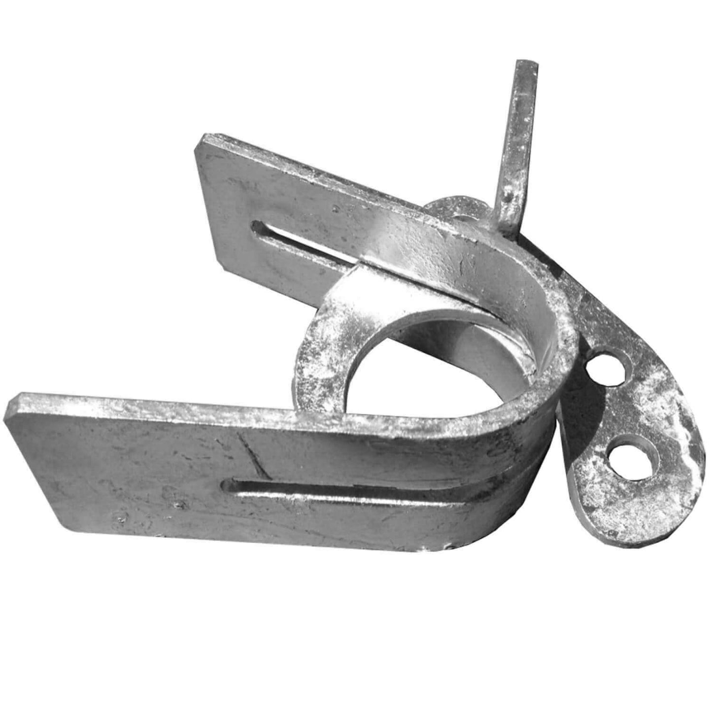ROLLING OFFSET LATCH - "LOCK N' LATCH": (for 1-5/8" to 1-7/8") Chain Link Fence Gate Offset Latch (Rolling, Sliding, or Cantilevered Gate Latch)