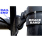 BLACK Powder Coated Chain Link Brace Band Brace Band for Chain Link Fence - Attach Top Rail to a Terminal Post, Corner Fence Post, End Fence Post, Gate Fence Post or Gate Frame