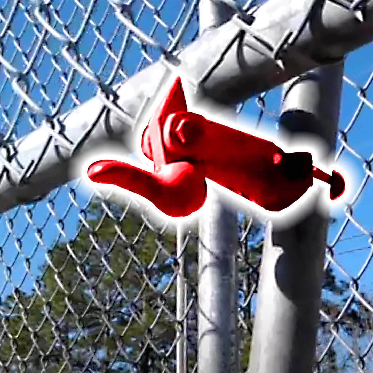 Chain Link Fence GATE HOLD BACK: "Duck Bill" Gate Holdback (1-5/8" - 2-3/8). Holds the gate open for you while you work!