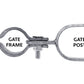 Chain Link Fence Gate Fork Latch -  Fence Gate Latch - Galvanized Fence Gate Latch With Hole for Padlock