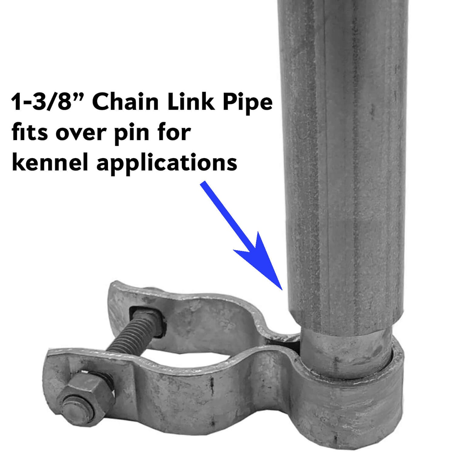 1-3/8" KENNEL HINGE: Chain Link Kennel Gate Hinge - Kennel Gate Hardware. - 2 Pack