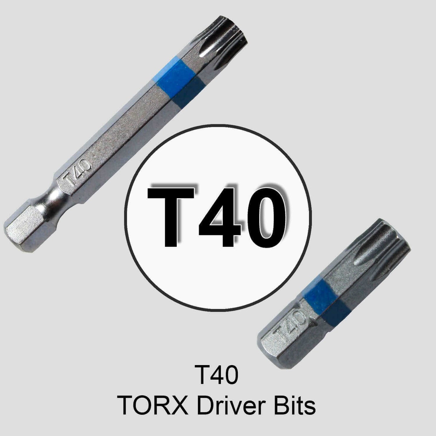 T40 (T-40) Torx/Star Driver Bit - Color Coded T40 Torx/Star Drive Bit for Screws and Fasteners Requiring T40 (T-40) Size Bits