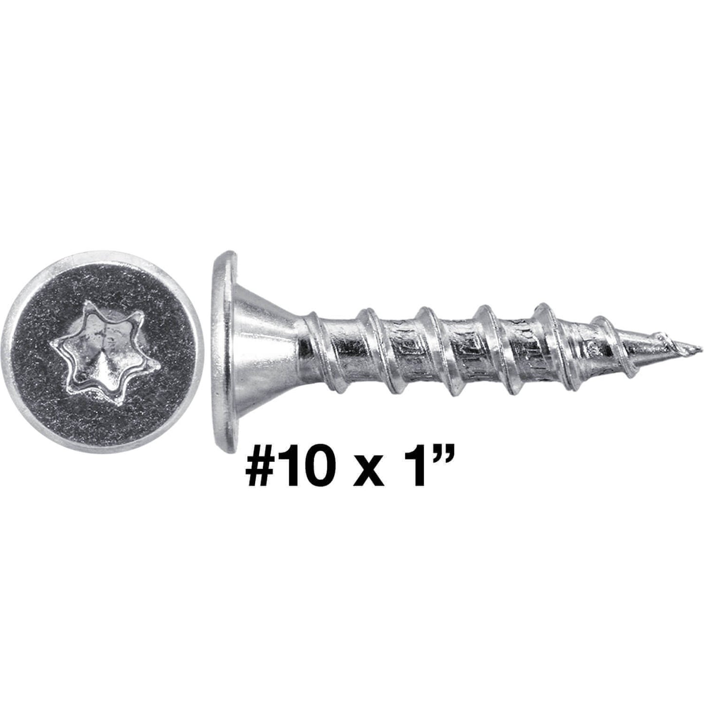 #10 Low Profile Pancake Head - Wood to Metal Roofing Screws for Standing Seam Roofs - Zinc Plated (Qty 250)