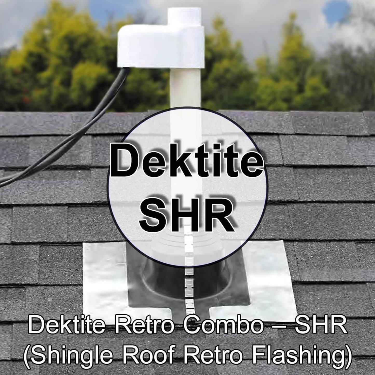 #3 (1/4" to 4-1/2") SHR RETROFIT Asphalt Roofing Pipe Flashing. Boot Flashing - Pipe Flashing (DSR103B)