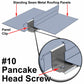 #10 Low Profile Pancake Head - Wood to Metal Roofing Screws for Standing Seam Roofs - Zinc Plated (Qty 250)