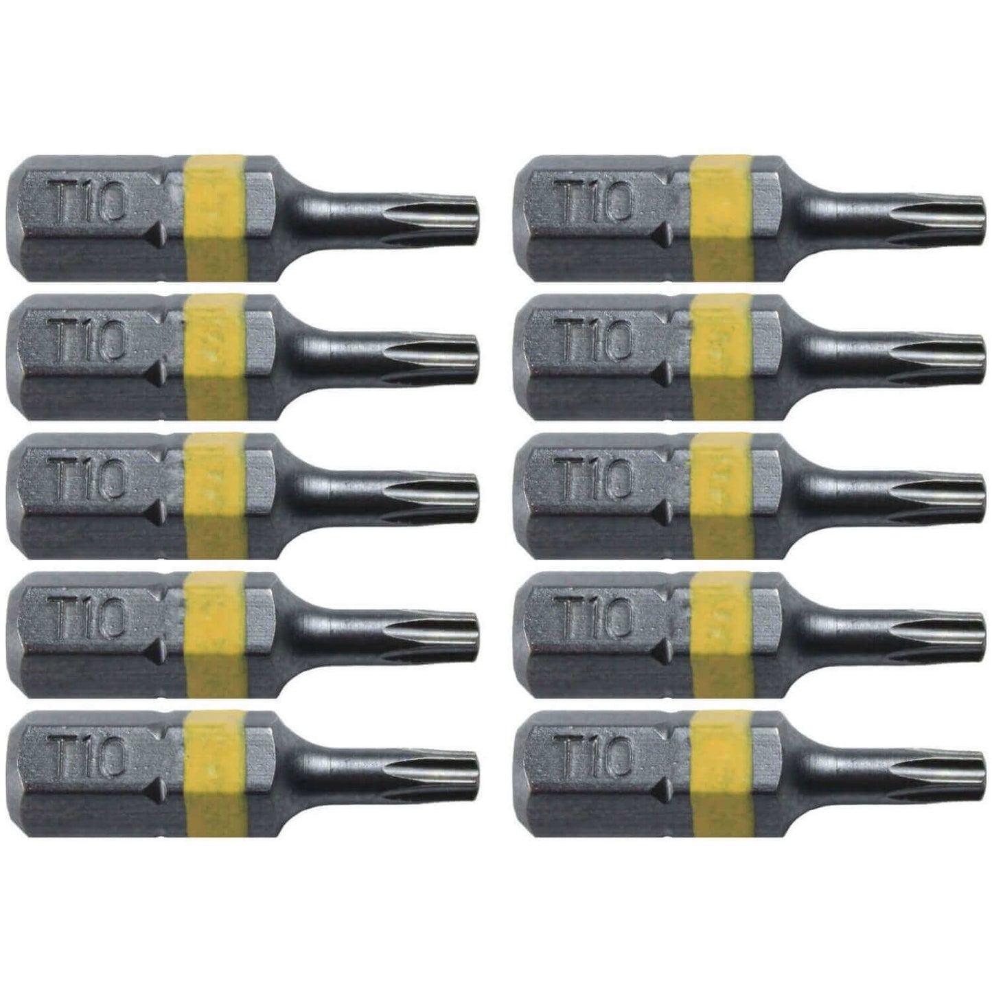 T10 (T-10) Torx/Star Driver Bit - Color Coded T10 x 1" Torx/Star Drive Bit for Screws and Fasteners