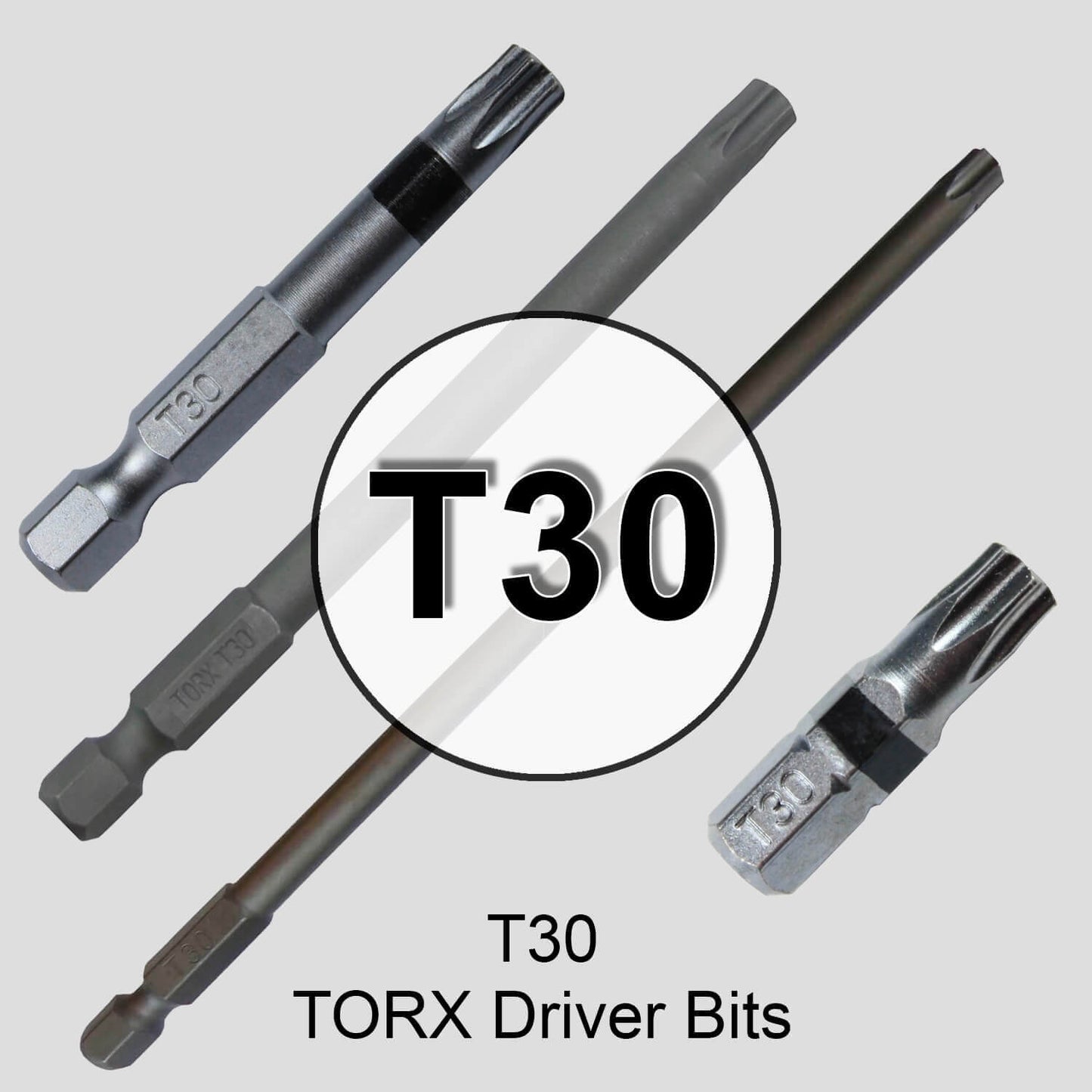 T30 (T-30) Torx/Star Driver Bit - Color Coded T30 Torx/Star Drive Bit for Screws and Fasteners Requiring T30 (T-30) Size Bits