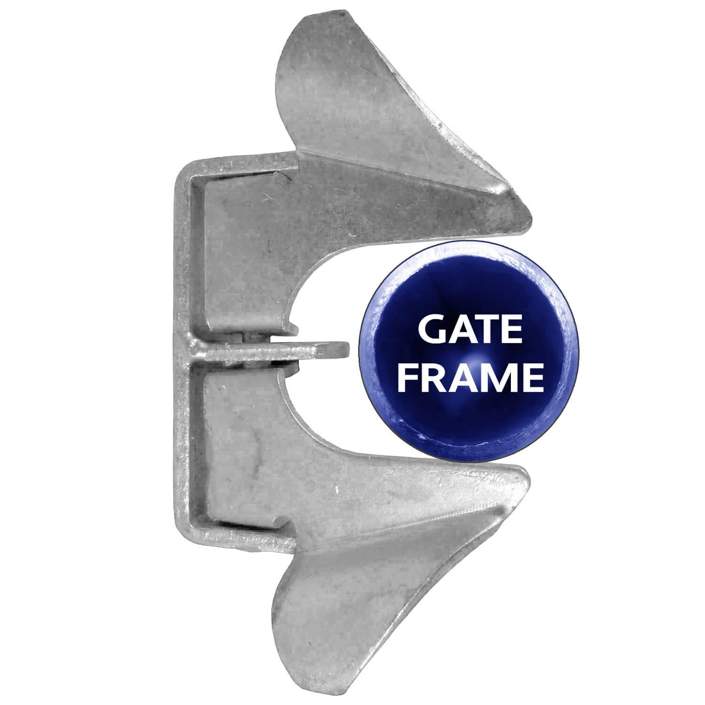 Wall Mount (Flat Back) Fork and Butterfly Latch -  Easily Mounts to Wooden Gate Post or Wall with Screws or Lag Bolts