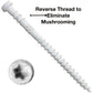 Jake Sales #10 x 2-3/4" WHITE Colored Composite Decking Wood Screw with Torx/Star Drive Head - Exterior Coated - ACQ Lumber Compatible 5 POUNDS ~350 Screws